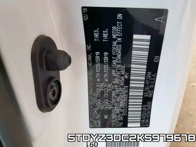 5TDYZ3DC2KS979678 фото 2