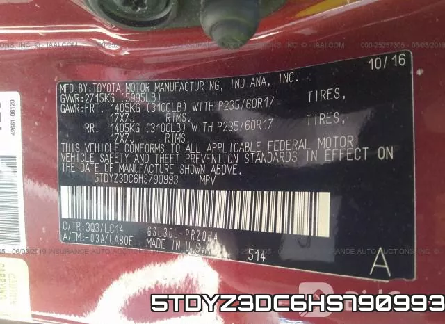 5TDYZ3DC6HS790993 фото 10