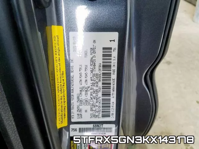 5TFRX5GN3KX143178 фото 2