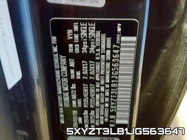 5XYZT3LB1JG563647 фото 2