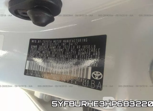 5YFBURHE3HP683220 фото 10