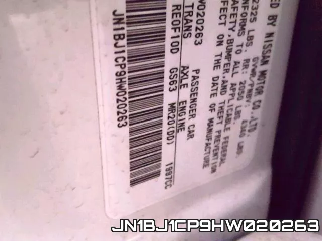 JN1BJ1CP9HW020263 фото 2