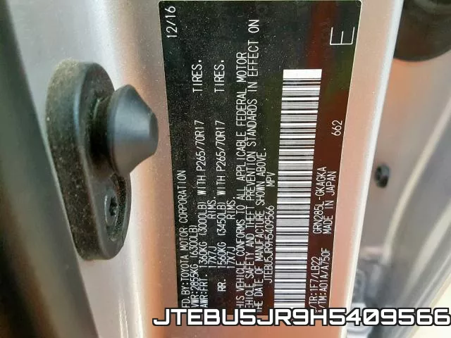 JTEBU5JR9H5409566 фото 2