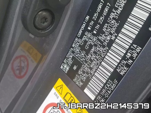 JTJBARBZ2H2145379 фото 2