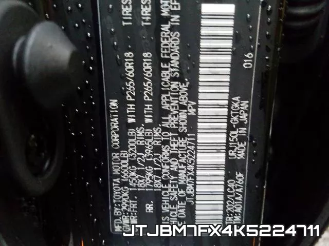 JTJBM7FX4K5224711 фото 2