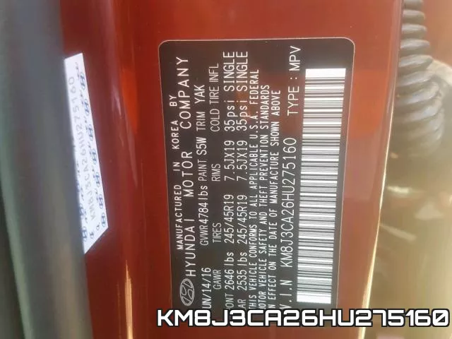 KM8J3CA26HU275160 фото 2
