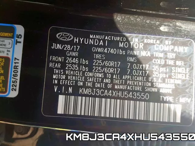KM8J3CA4XHU543550 фото 2
