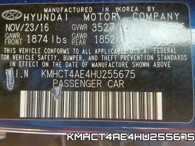 KMHCT4AE4HU255675 фото 2