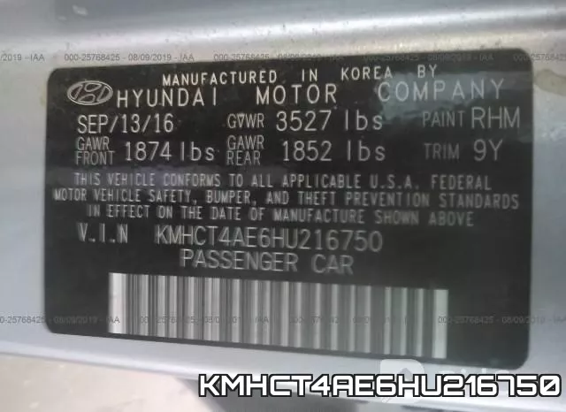 KMHCT4AE6HU216750 фото 10