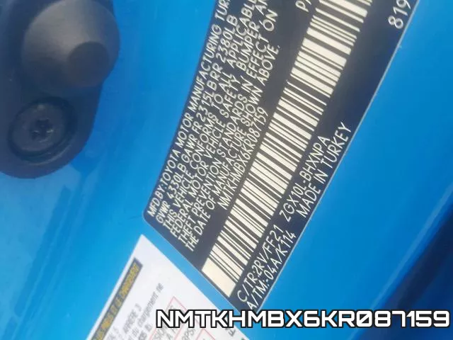 NMTKHMBX6KR087159 фото 2