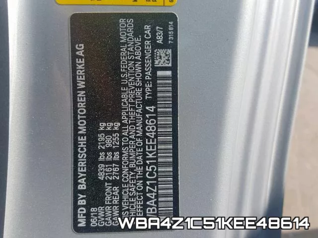 WBA4Z1C51KEE48614 фото 2