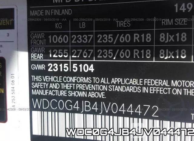 WDC0G4JB4JV044472 фото 10