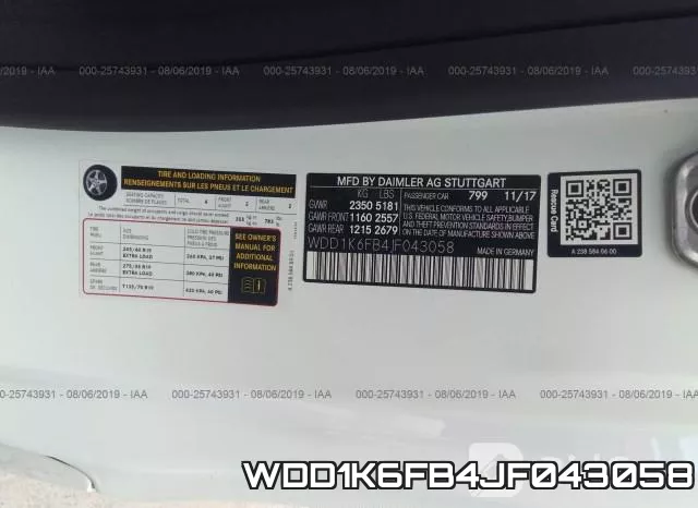 WDD1K6FB4JF043058 фото 9