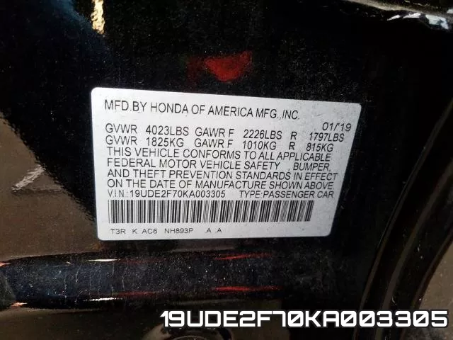 19UDE2F70KA003305 фото 2