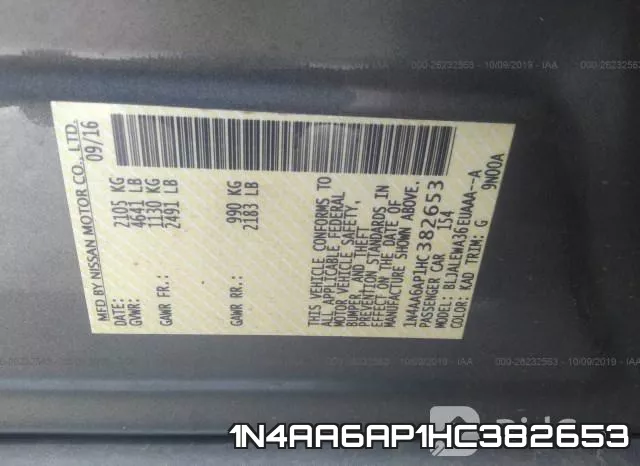 1N4AA6AP1HC382653 фото 8