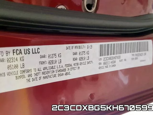 2C3CDXBG5KH670599 фото 2