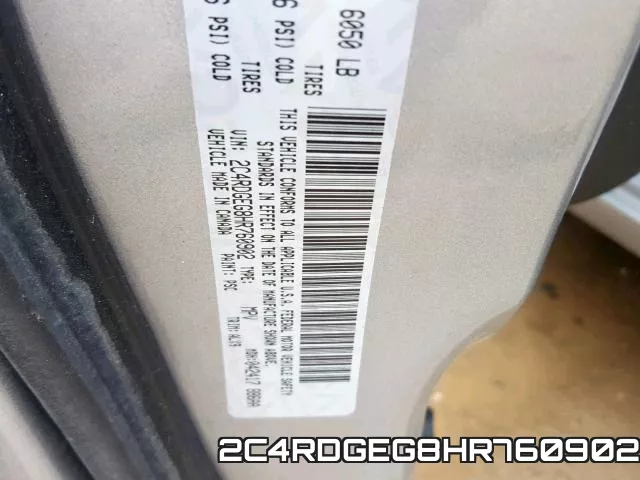 2C4RDGEG8HR760902 фото 2