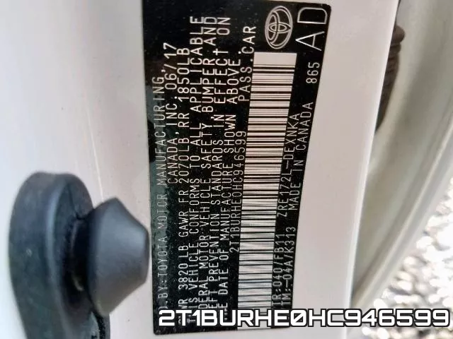 2T1BURHE0HC946599 фото 2