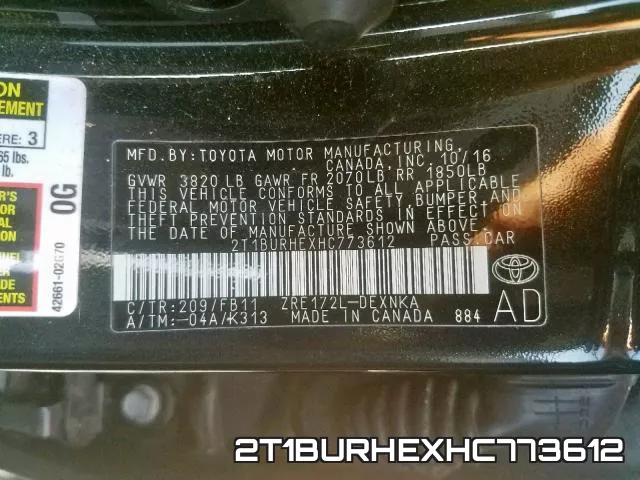 2T1BURHEXHC773612 фото 2