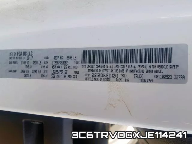 3C6TRVDGXJE114241 фото 2