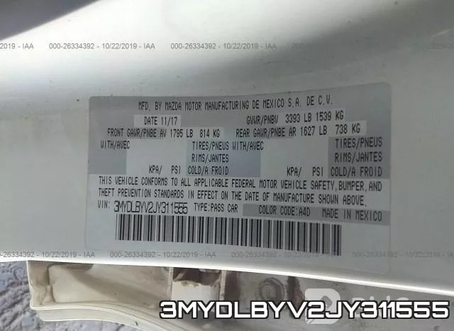 3MYDLBYV2JY311555 фото 10