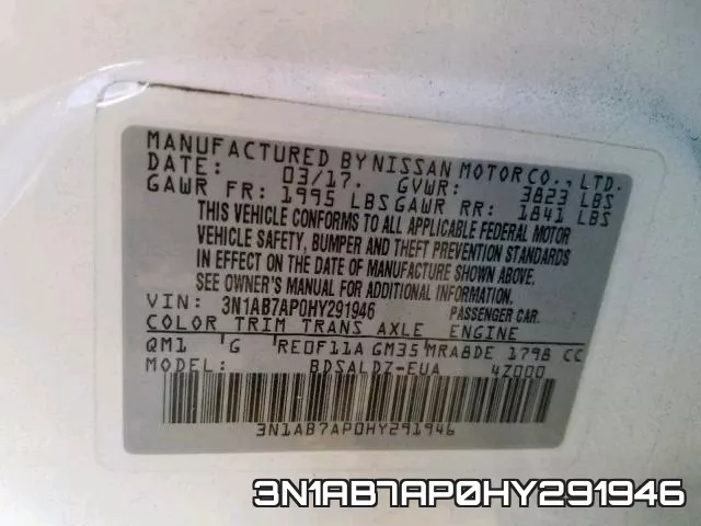3N1AB7AP0HY291946 фото 2