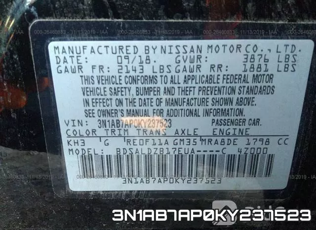 3N1AB7AP0KY237523 фото 10