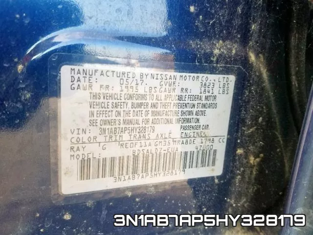 3N1AB7AP5HY328179 фото 2