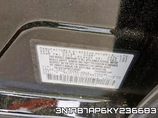 3N1AB7AP6KY236683 фото 2