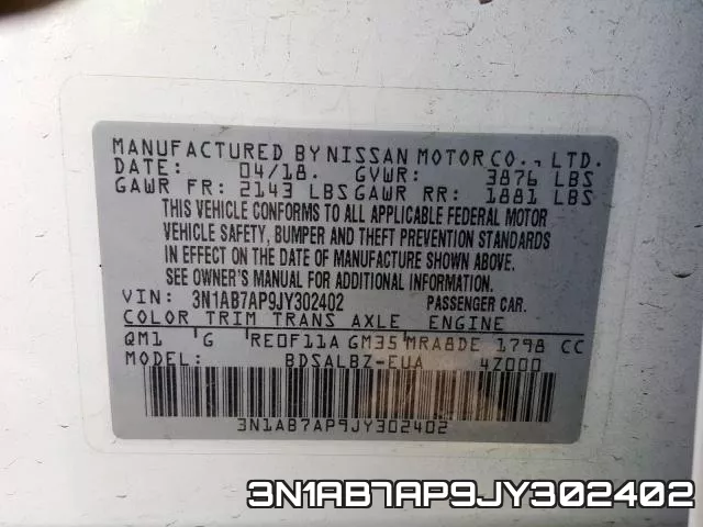 3N1AB7AP9JY302402 фото 2