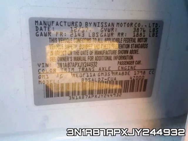 3N1AB7APXJY244932 фото 2