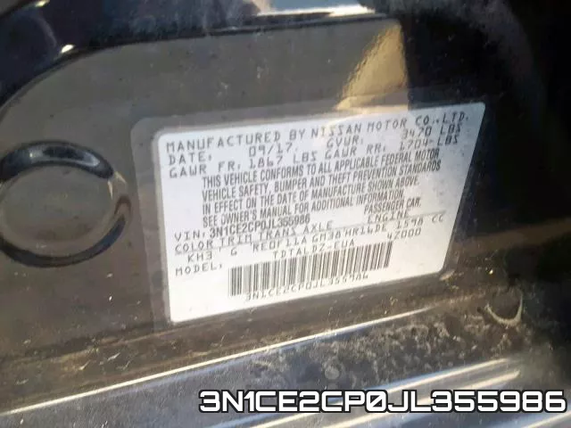3N1CE2CP0JL355986 фото 2