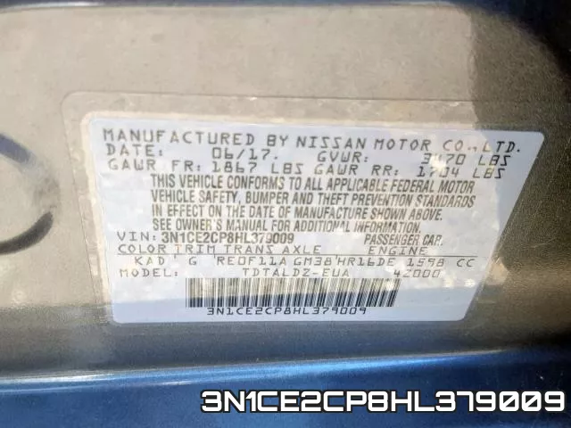 3N1CE2CP8HL379009 фото 2