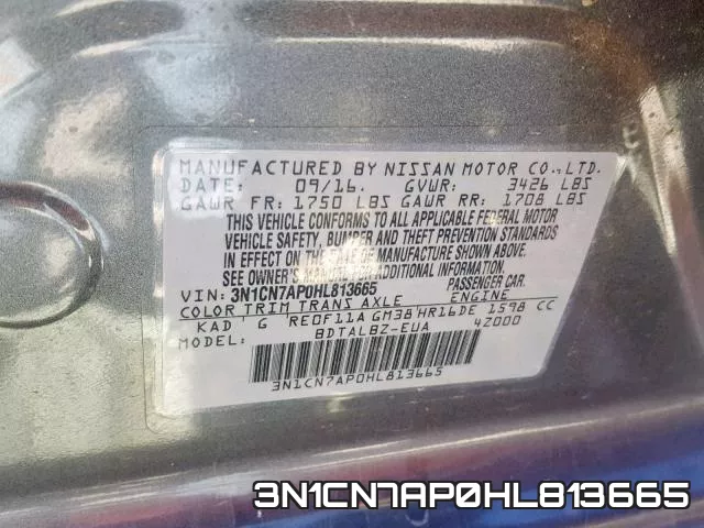3N1CN7AP0HL813665 фото 2