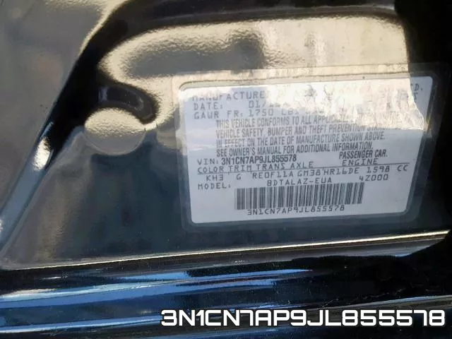 3N1CN7AP9JL855578 фото 2