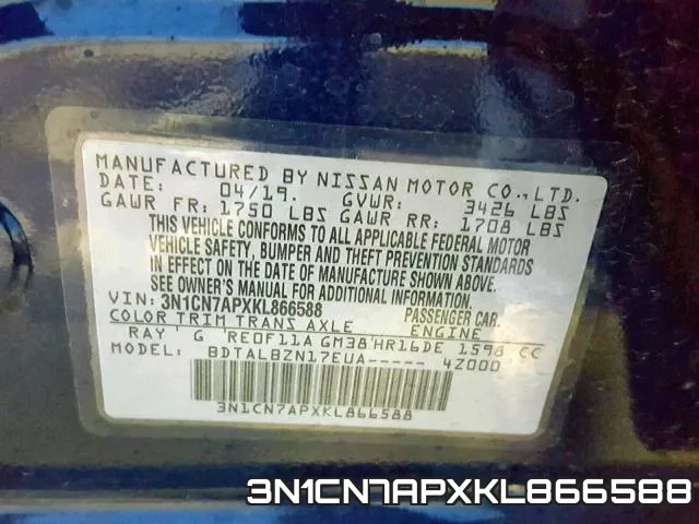 3N1CN7APXKL866588 фото 2