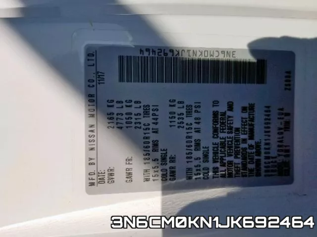 3N6CM0KN1JK692464 фото 2