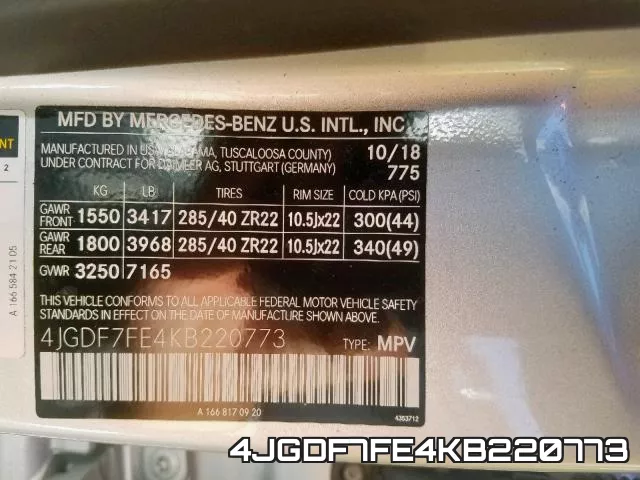 4JGDF7FE4KB220773 фото 2