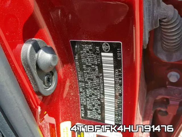 4T1BF1FK4HU791476 фото 2
