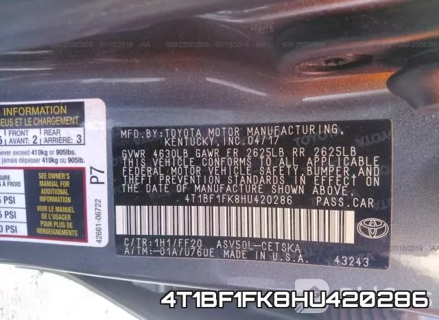4T1BF1FK8HU420286 фото 10