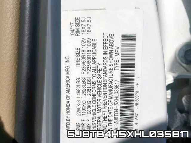 5J8TB4H5XHL035817 фото 2
