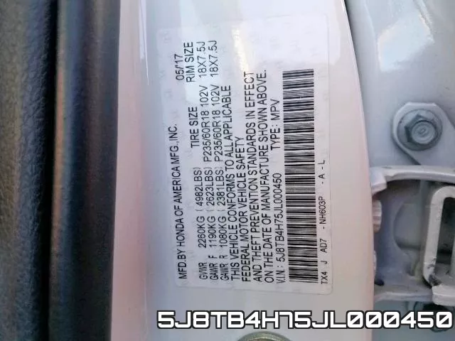 5J8TB4H75JL000450 фото 2