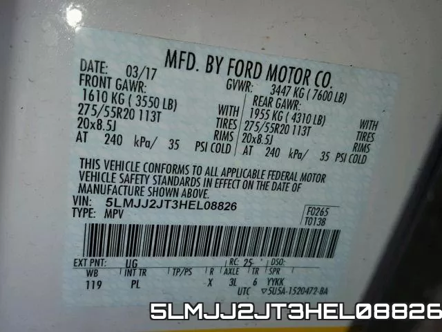 5LMJJ2JT3HEL08826 фото 2