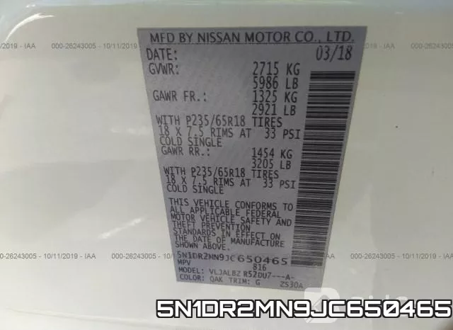 5N1DR2MN9JC650465 фото 10