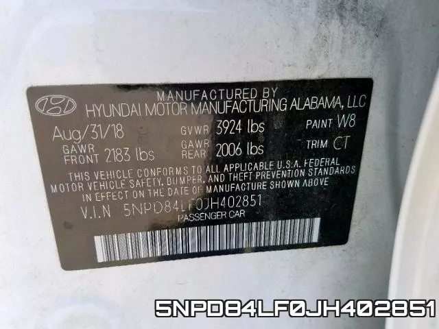 5NPD84LF0JH402851 фото 2