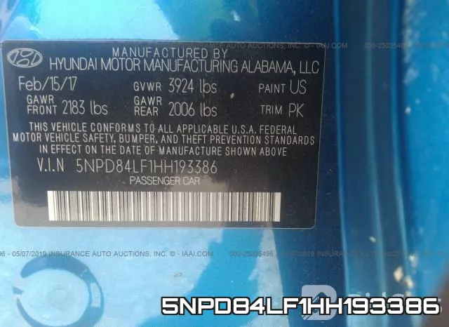 5NPD84LF1HH193386 фото 7
