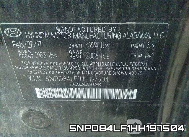 5NPD84LF1HH197504 фото 10