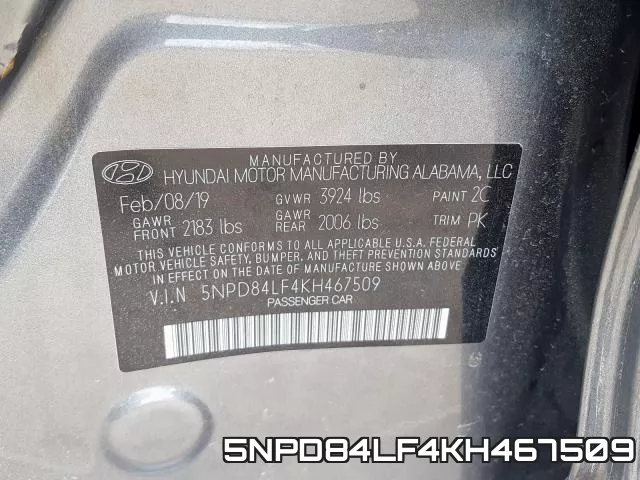 5NPD84LF4KH467509 фото 2