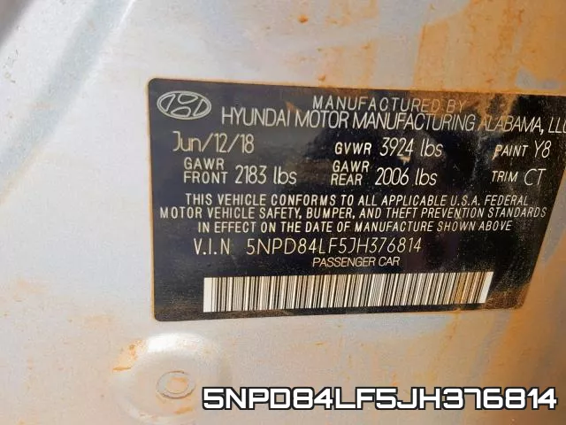 5NPD84LF5JH376814 фото 2