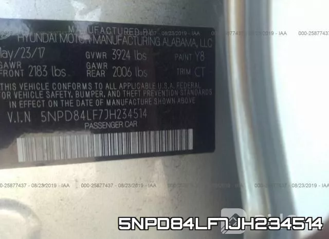 5NPD84LF7JH234514 фото 9